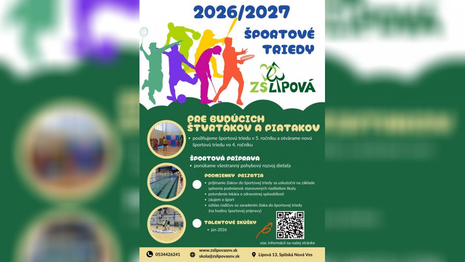 Športová trieda 2026/2027
