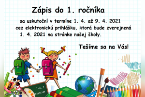Zápis detí do 1. ročníka