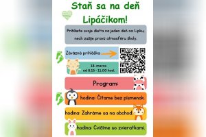 Staň sa na deň Lipáčikom!
